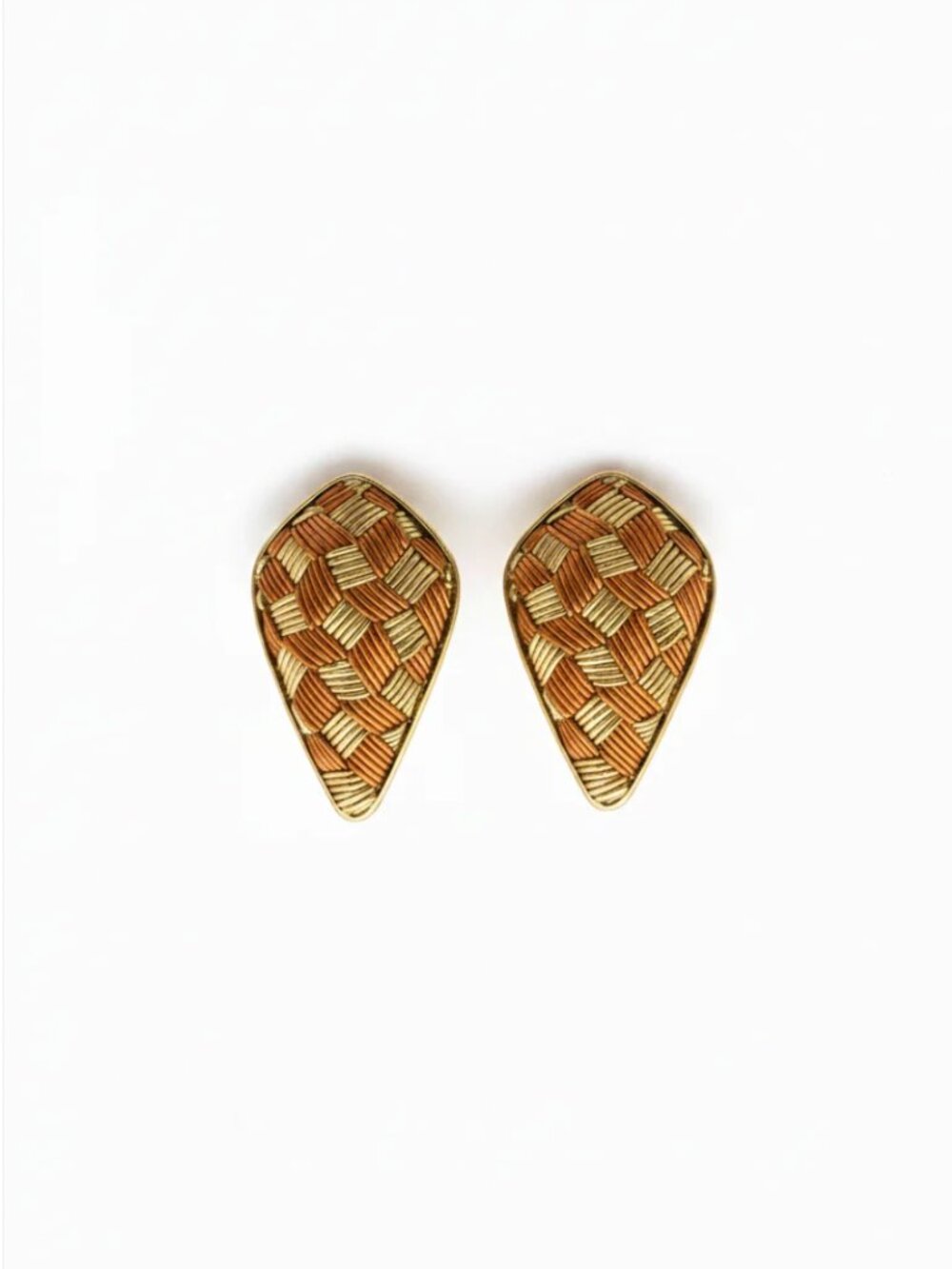 Diamond Shape Zardousi Earrings